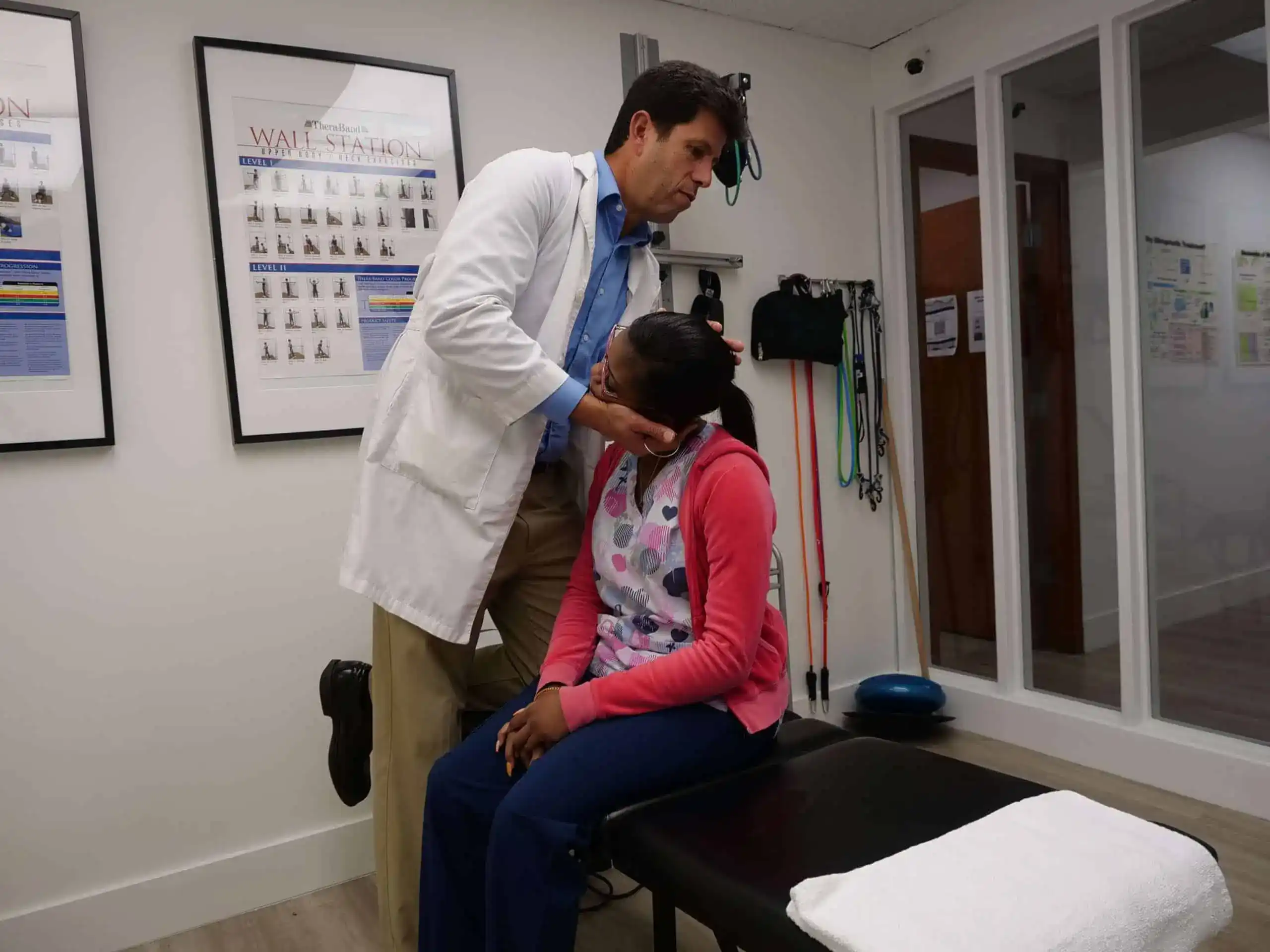Dr. Gady Abramson, DC, PA, with a patient