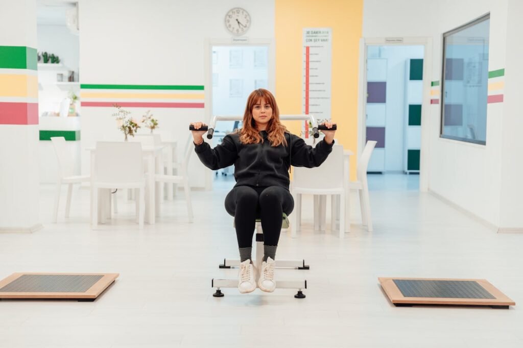 Image of a lady doing Physical Therapy At Coral Springs Location